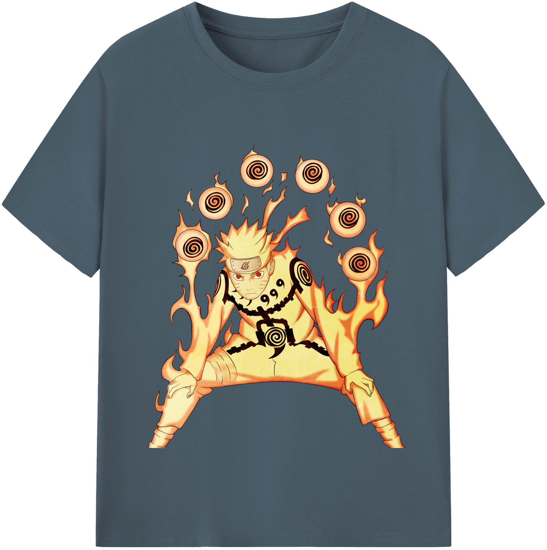 （画像用） NARUTO -ナルト- うずまき ナルト Uzumaki Naruto 綿100％半袖Tシャツ（フロントプリント）